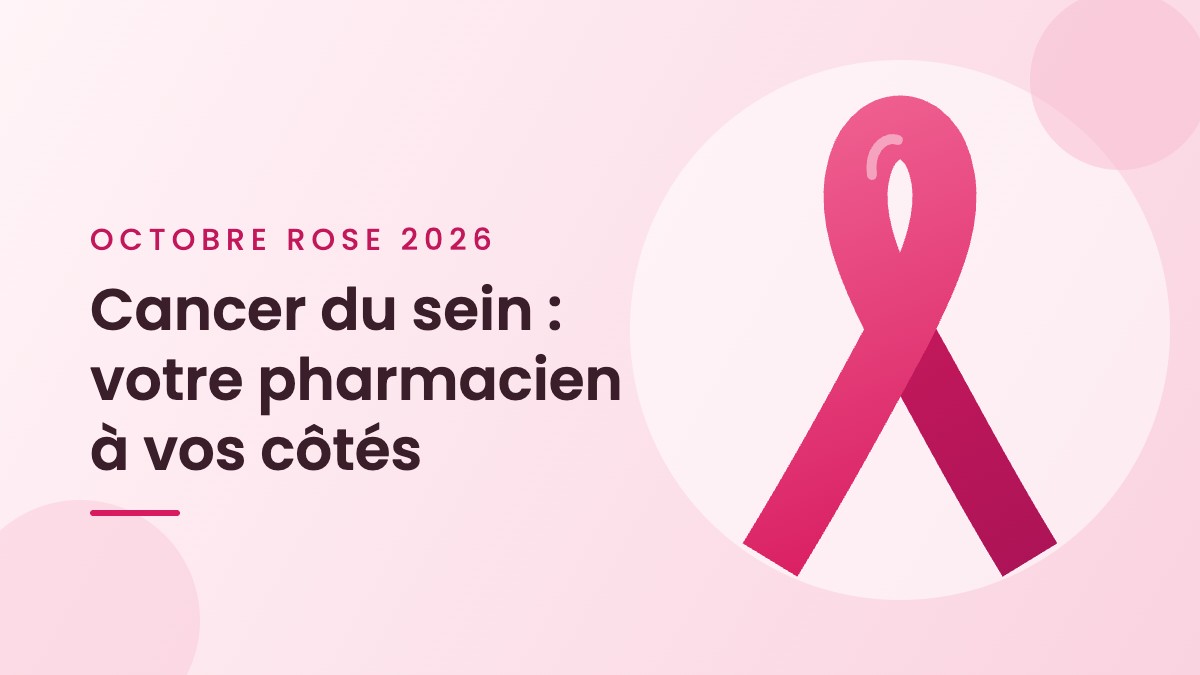 Ruban rose Octobre rose – votre pharmacien à vos côtés